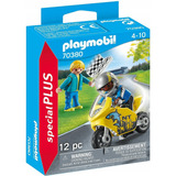 Playmobil Special Plus Chicos En Moto De Carrera #70380