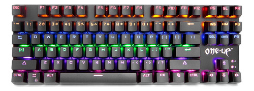 Teclado One-up G300 Para Juegos, Led/usb/negro