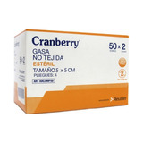 Gasa Estéril 5x5- Caja 50 Unidades  Cranberry