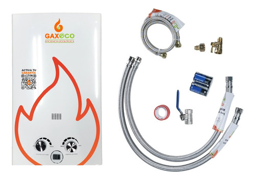 Calentador Boiler Gaxeco Eco9000 + Kit Instalación Gas Lp