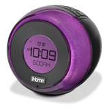 Ihome Color Changing Radio Reloj Alarma Dual Fm Con Usb De C