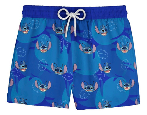 Short Bermuda Masculino Liloalien Fofo Desenho Animado 495