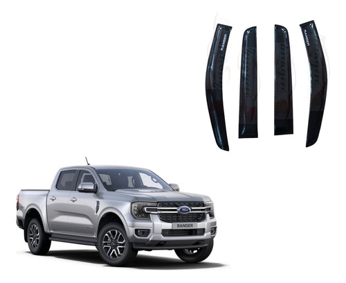 Botaaguas Ford Ranger 2013-2024 4 Piezas