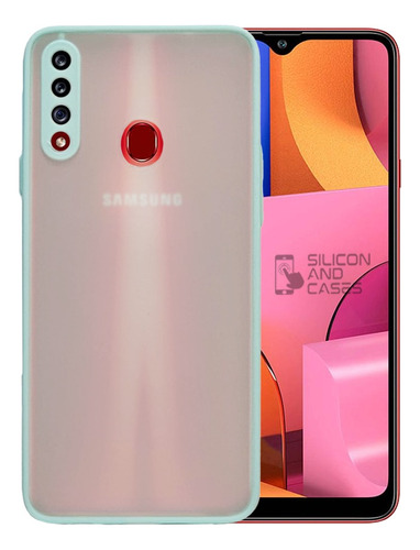 Carcasa Para Samsung A20s Borde Colores Protector Camara