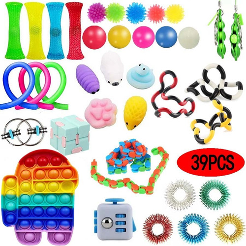 39 Piezas Fidget Cubo - Juguete Sensorial Anti Estrés Alivia