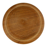 Plato Tabla De Madera Algarrobo De Asado Camping 22 Cm