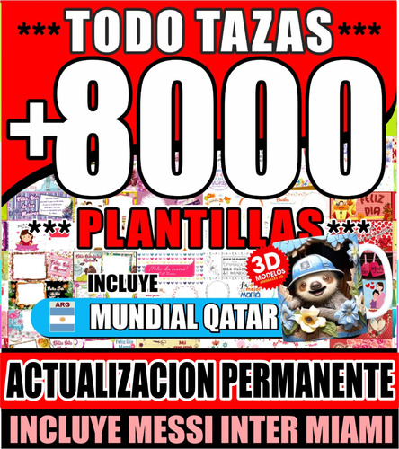 6500 Plantillas Premium Alta Calidad Para Sublimar Tazas