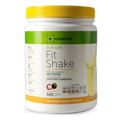 Non Lipo Fit Shake Kukamonga - 580g, Sabor Vainilla: Malteada Nutricional en Polvo ideal para quienes buscan cuidar su alimentación, Sustituto De Desayuno O Cena, Dura 19 Días | Meses sin interés