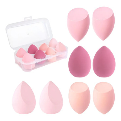 Esponja Maquillaje 8Pzs, Grandes Colores de Huevo, Lavable Batidora de Belleza, Almohadilla Removedora de Maquillaje, Húmedo y Seco, Sin Látex para Base, Crema BB, Líquida,Polvo, Protector Solar y Más | Meses sin interés