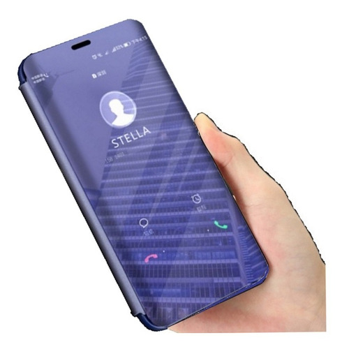 Funda Inteligente Flip Espejo Huawei Y5 Y6 Y7 Y9 + Cristal