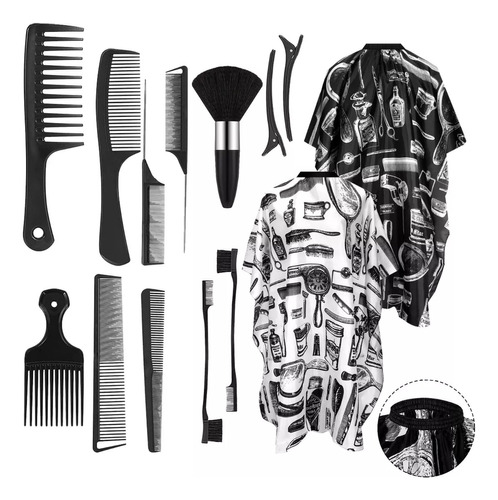 14pcs Capa Barbería Barbero Estilista Cubridor Cabello Corte