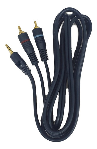 Cable 1,80m Audio Uso Rudo 2 Plug Rca - 1 Plug 3.5mm 080-161