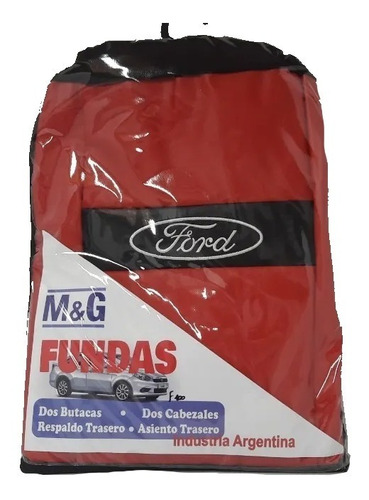 Funda Jgo Completo Butaca Enteriza Ford F-100 Ecocuero Rojo