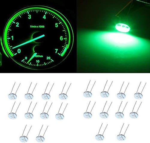 Cciyu 20pcs 4.7mm-12v Green Car Mini Bulbos De Lámparas De L