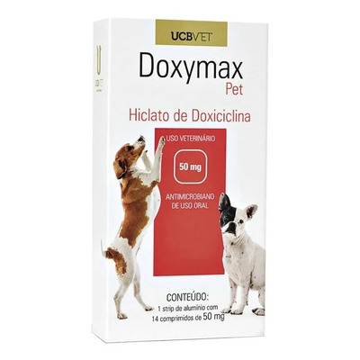Doxymax Doxiciclina Pet Ucb Vet 50mg 14 Comprimidos | MercadoLivre