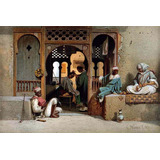Lienzo Tela Peluquería Arabia 1870 Arte Salón De Belleza