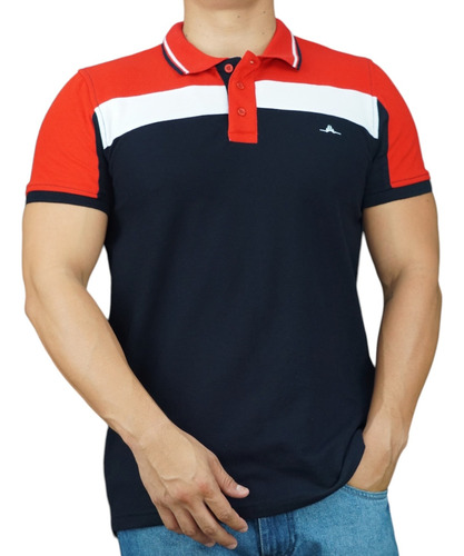 Playera De Hombre Cuello Polo Agnor Fraccionado Hag33