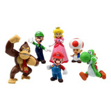 Set De 6 Personajes Mario Bros Y Donkey Kong (4 A 7cm)