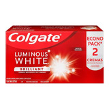 Crema Dental Colgate Luminous White Brilliant 2 Pzs 100ml