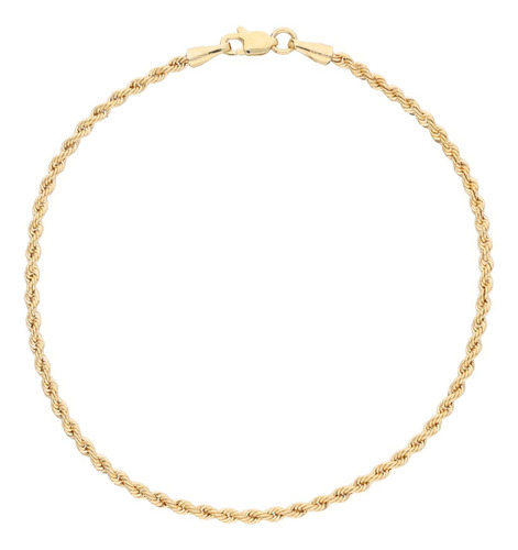 Pulsera Pulso Esclava Oro 10k Kilates Torzal 2.6mm 21cm