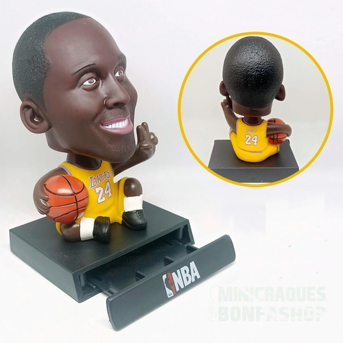 Boneco Kobe Bryant Nba La Lakers Bobble Head Miniatura 14cm