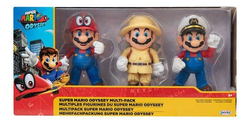 Super Mario Odyssey 3 Pack Figuras Originales Jakks