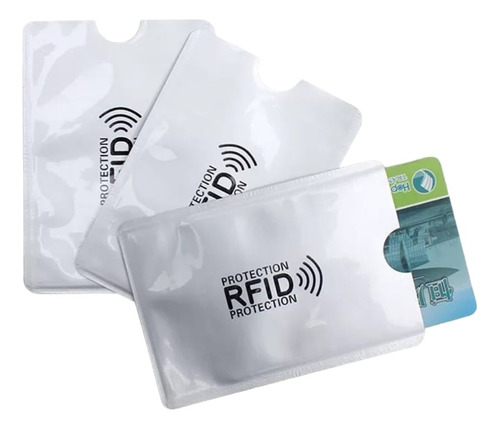 Protector D Tarjeta Anti Rfid Funda D Aluminio X 10 Unidades