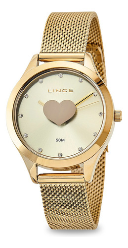 Relógio Lince Feminino Dourado Lrg4719l C1kx