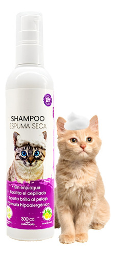 Shampoo Seco Gatos Shampoo Baño Gato Espuma Seca Shampoo 