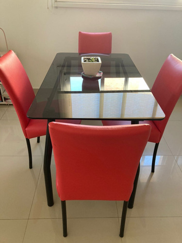 Juego Comedor  Mesa Vidrio 4 Sillas  Oferta