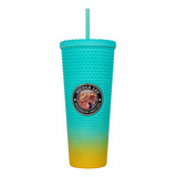 Vaso Nicole Lee Estampado Con Popote Y Degradado Ss24