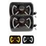 Juego Opticas Faro Led 7 Pulgadas Rectangular Blanco Y Ambar