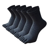 5 Pares De Calcetines Escotados Para Hombre, Dedos Separados