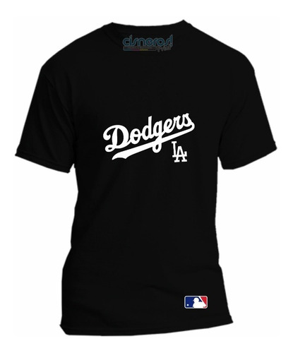 Playera Dodgers De Los Angeles Beisbol Mlb Negro Blanco