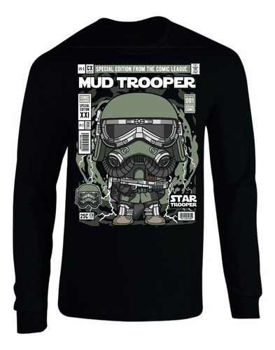 Camiseta Mud Trooper Star Manga Larga Camibuso Sueter Geeks