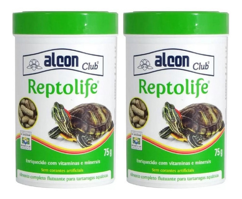 Alcon Club Kit 2 Unidades Ração P/tartarugas Reptolife 75g