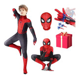 Spiderman Disfraz Niños Cosplay + Lanzador De Seda Araña