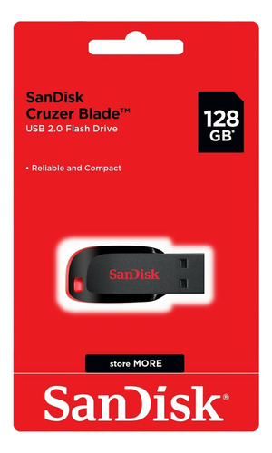 Pen Drive Usb 2.0 Sandisk Cruzer Blade 128gb Original