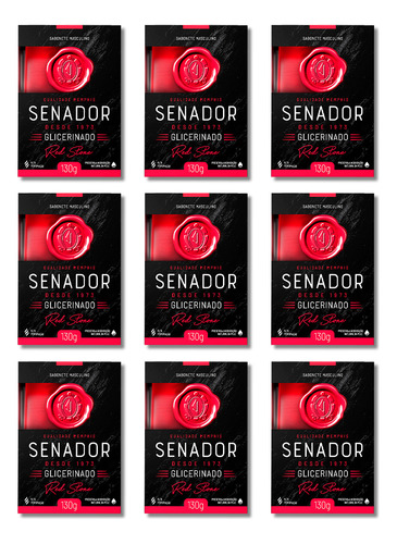 9 Sabonete Cheiroso Glicerinado Para Homens Senador 130g