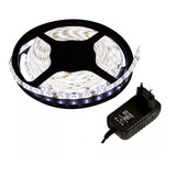 Fita Led 5050 5 Metros C/silicone Ip65 Branco Frio + Fonte