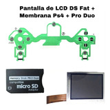 Pantalla Nintendo Ds Fat + Membrana Ps4 + Adaptador Produo