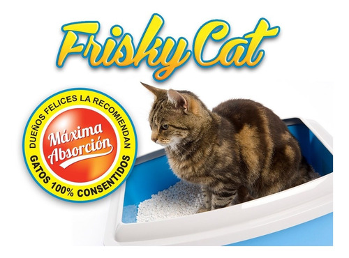 Arena Para Gatos Frisky Cat 25 Kg Aglutina Y Absorbe Olores.