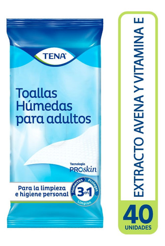 Toallas Humedas Para Adulto 3 En 1 X 40und