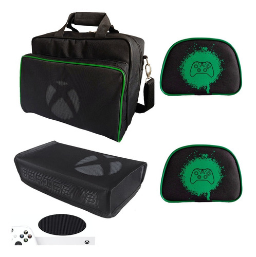 Kit Bolsa Xbox Series + Capa Protetora + 2 Estojos Cases