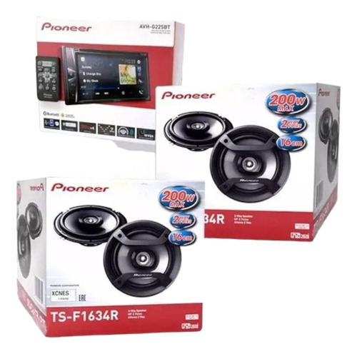 Estereo Pantalla Pioneer + 2 Pares Bocinas 6.5 