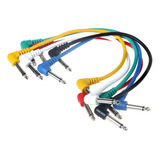 Cable De Conexión Para Guitarra, 6 Piezas, Coloridos, Pedale