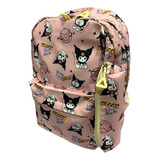 Mochila Escolar Colegio Kuromi Con Cartuchera Regalo Ideal