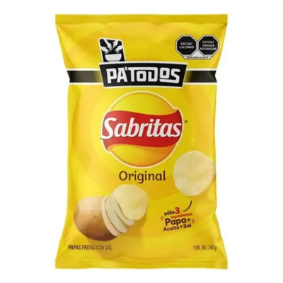 Botana Sabritas Original con sal Pa Todos 240 g | MercadoLibre