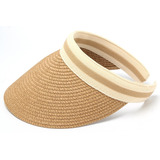 Visera Gorra Sombrero Mujer Rafia Playa