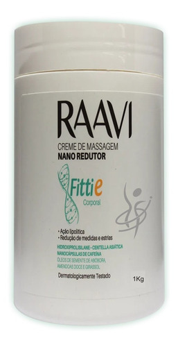 Creme Massagem Nano Fittie Colágeno Redutor Medidas Celulite